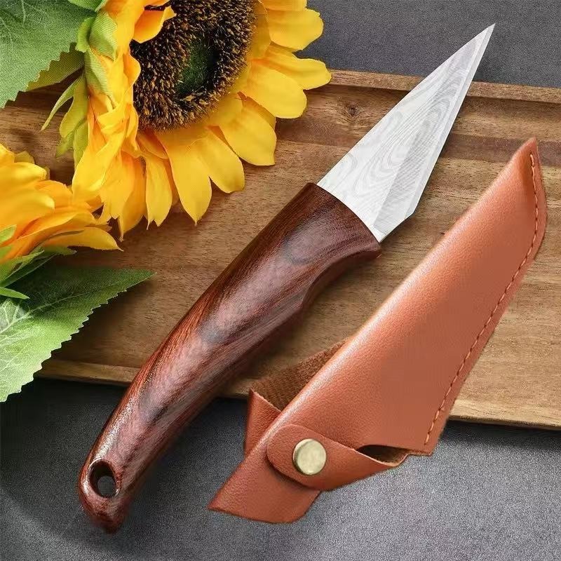 Gardening Tools On Sale - Wooden Handle Grafting Knife with Leather