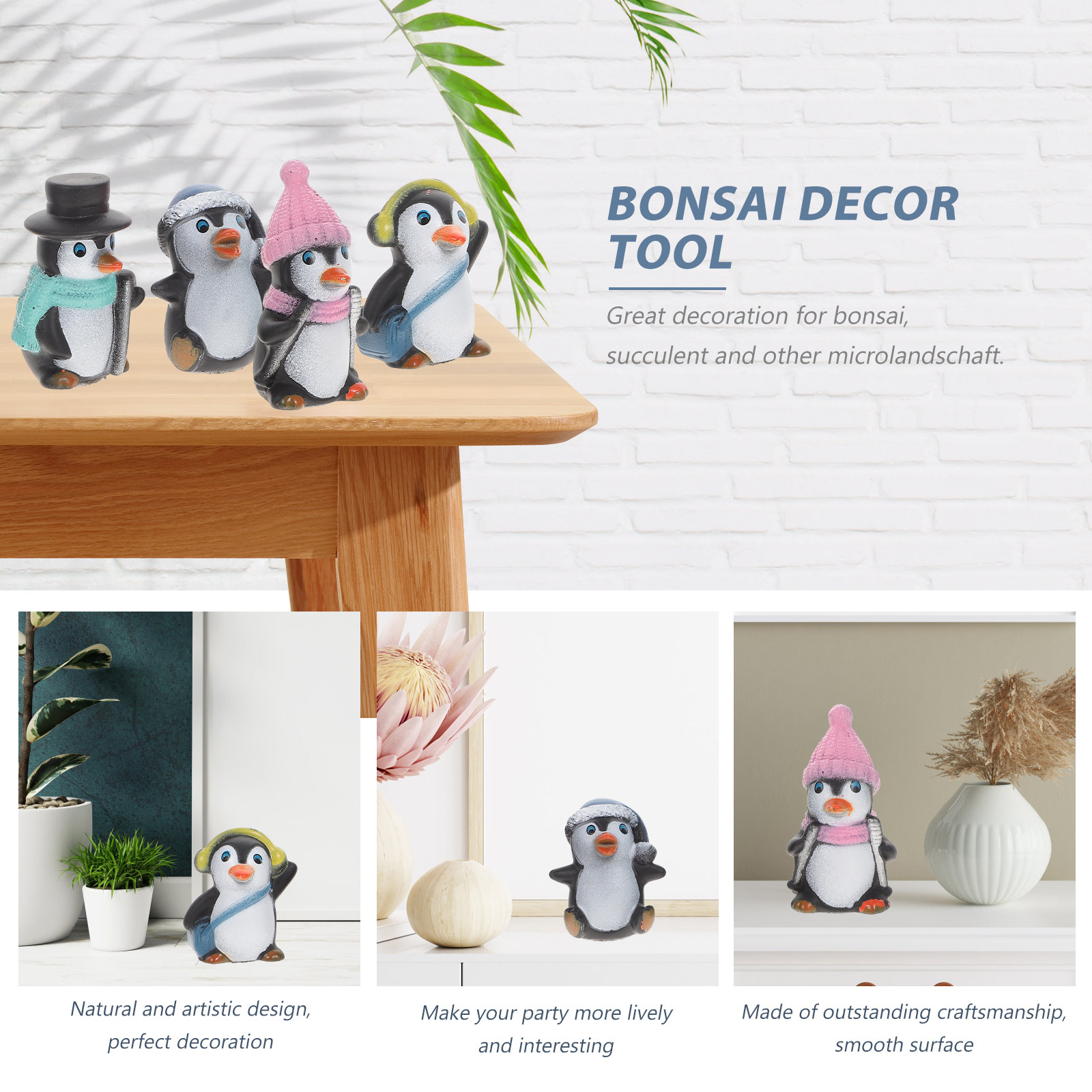 12pcs Mini Penguin Landscape B - Gardening Tools Gift Ideas review and price
