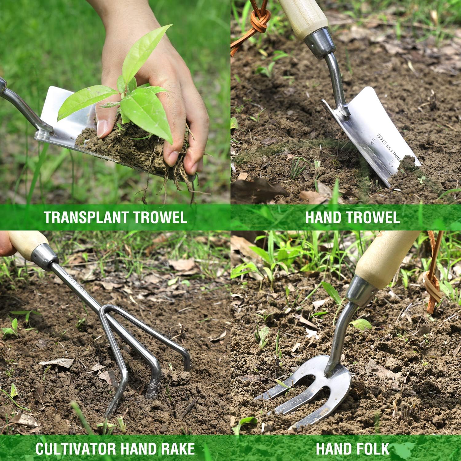 Garden Tools Set, 8 Piece Stai - Gardening Tools Gloves review and price