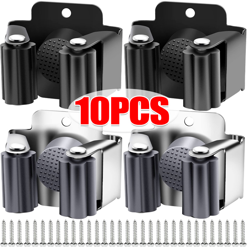 1-10Pcs Mop Broom Holder Wall  - Gardening Tools Hoe review and price