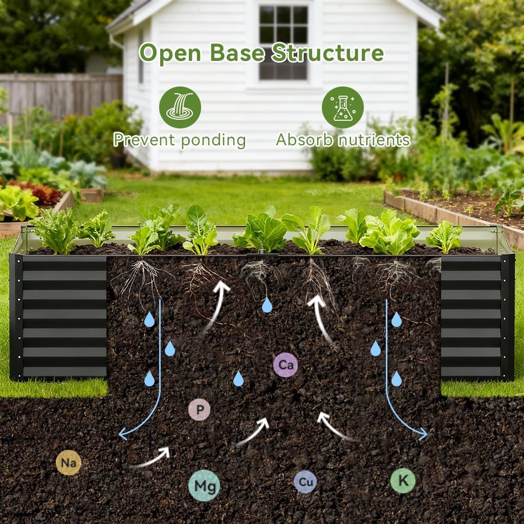 Raised Garden Bed 8x4x2ft Galv - Gardening Tools Gloves review and price