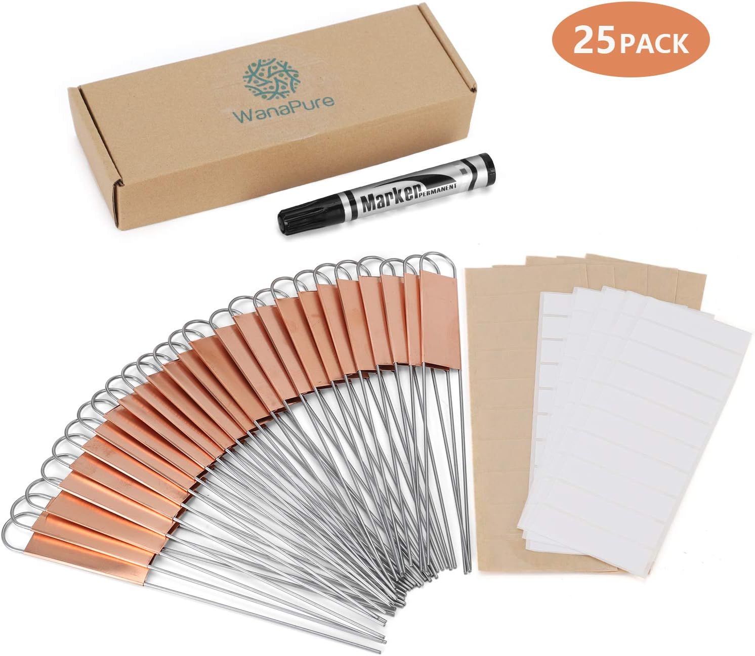 25PCS Copper Plant Tags with 5 - Plant Label Tags review and price