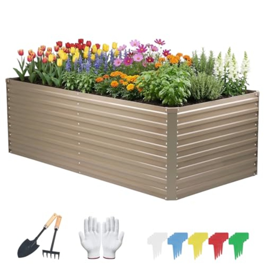 Galvanized Raised Garden Bed f - Gardening Tools Gloves review and price