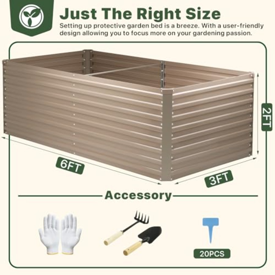 Galvanized Raised Garden Bed f - Gardening Tools Gloves review and price