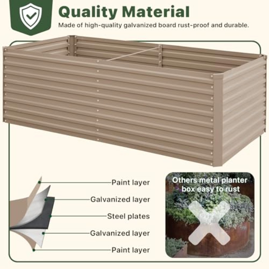 Galvanized Raised Garden Bed f - Gardening Tools Gloves review and price